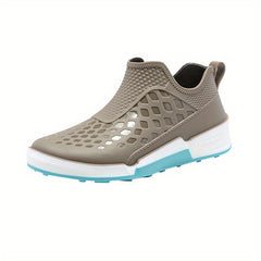 Men Low Top Block Rain Boots Waterproof Non slip Rain Shoes