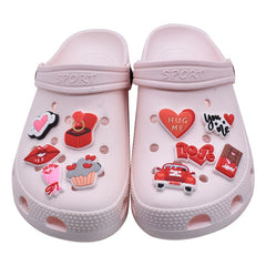 25 50pcs Set Theme Shoe Decorations Charms For Clogs PVC Shoe Accessories