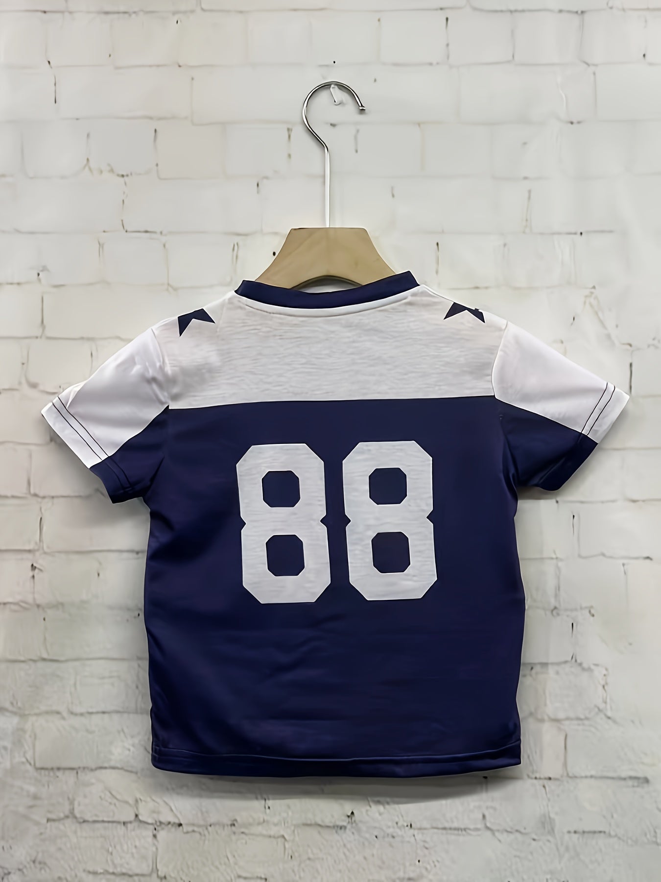 Boy's Breathable Short Sleeve Sports T-Shirt, Creative Pattern Casual Top