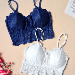 2pcs Wireless Lace Bras Comfy & Breathable Women's Lingerie