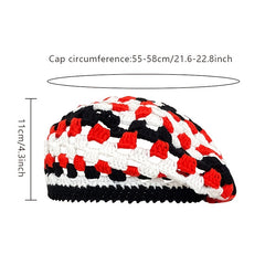Hollow Out Beret Crochet Beret Cap Lightweight Women Painter Cap