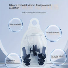 4 Pairs Swimming Earplugs & Nasal Clips, Noise Reduction for Sleep & Swim