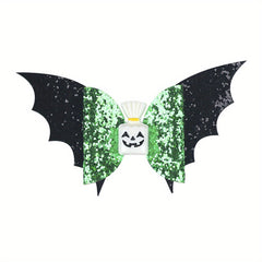 Kids Halloween Bat Wings & Pumpkin Head Hair Clips