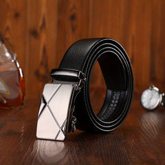 Men's Business Automatic Buckle PU Leather Belt Wear resistant