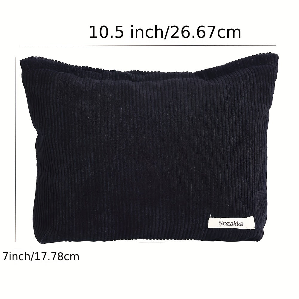 Canvas Makeup Bag Large Capacity Travel Toiletry Organizer