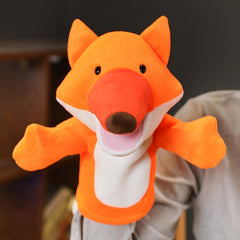 Animal Plush Hand Puppets - Crow & Fox - Set of 2