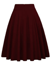 High Waist Pleated Maxi Skirt Women's Clothing