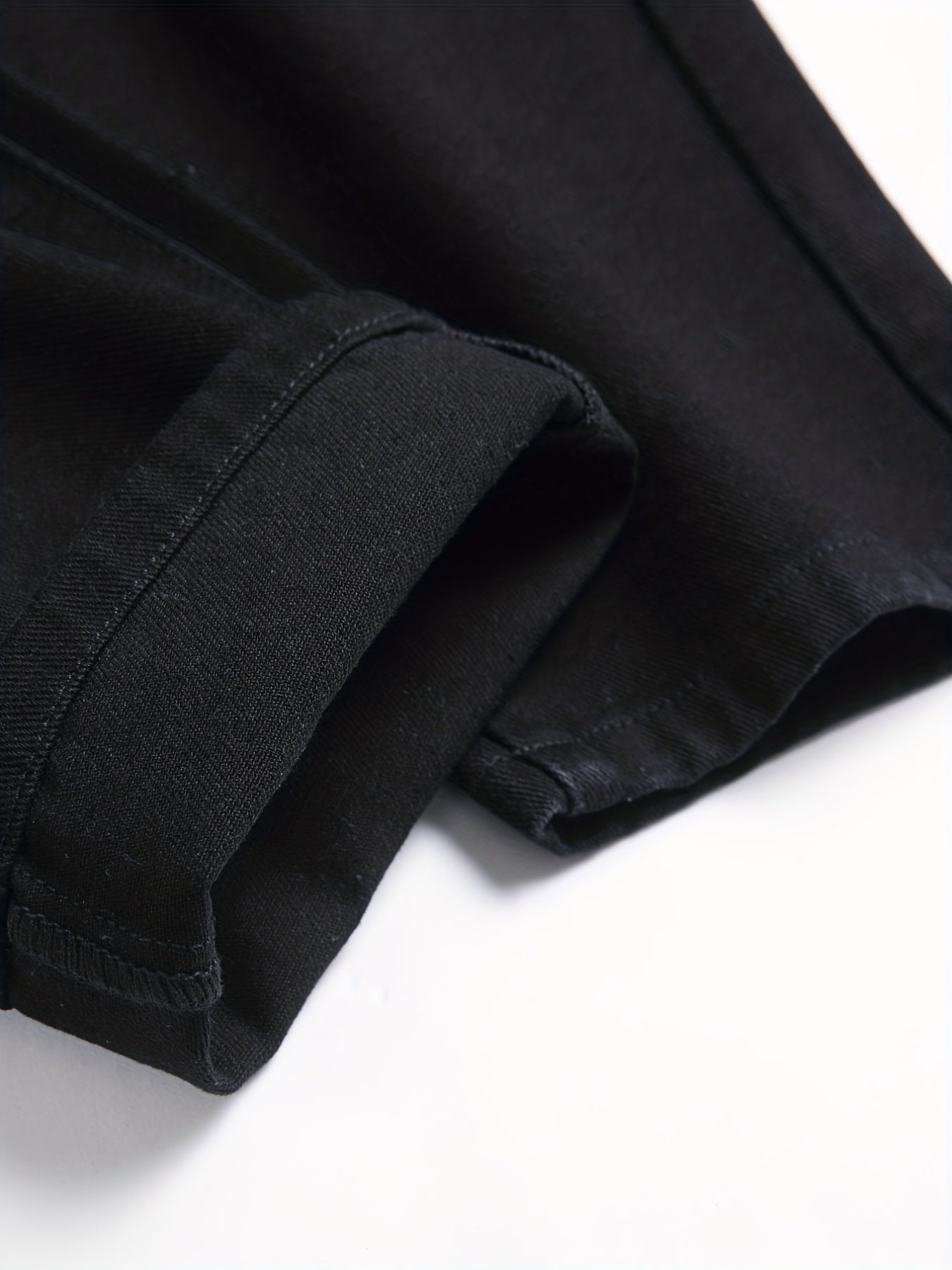 Men's Wing Embroidery Jeans Distressed Denim Pants