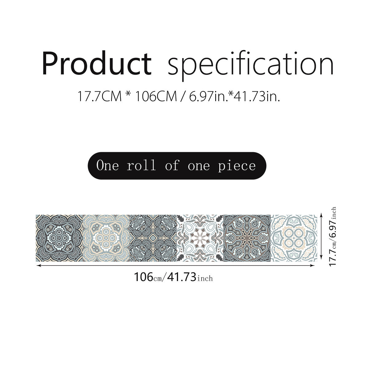 Bohemian Pattern Stair Sticker Self-adhesive Tile Wallpaper
