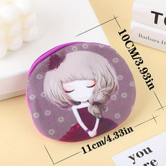 Girls Cartoon Zipper Coin Purse Wallet Mini Plush Key Bag