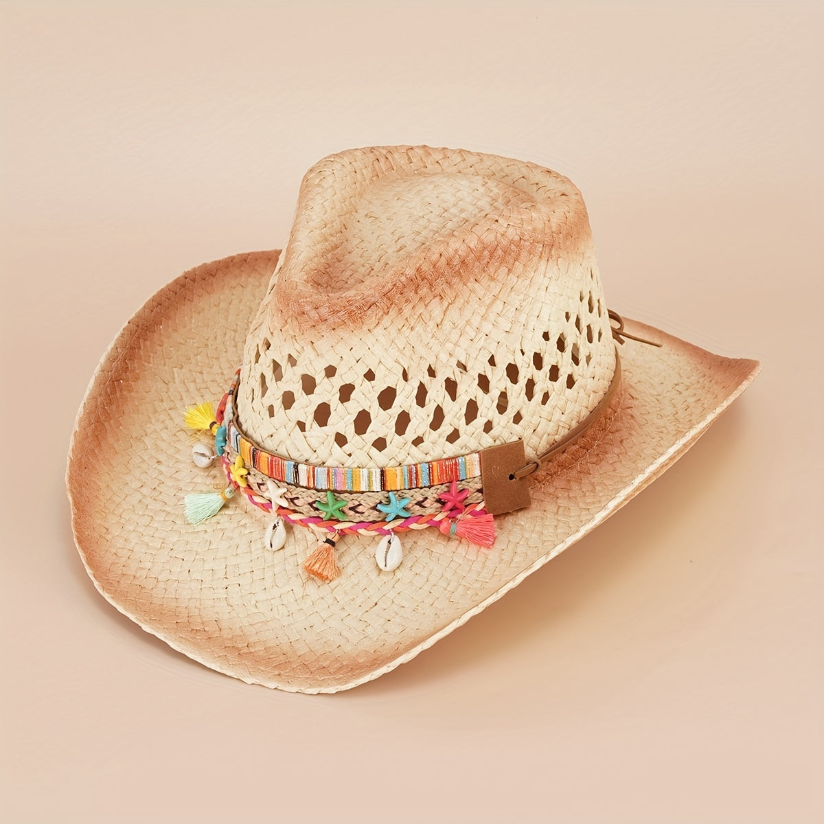 Denim Straw Hat Western Outdoor Sun Protection H