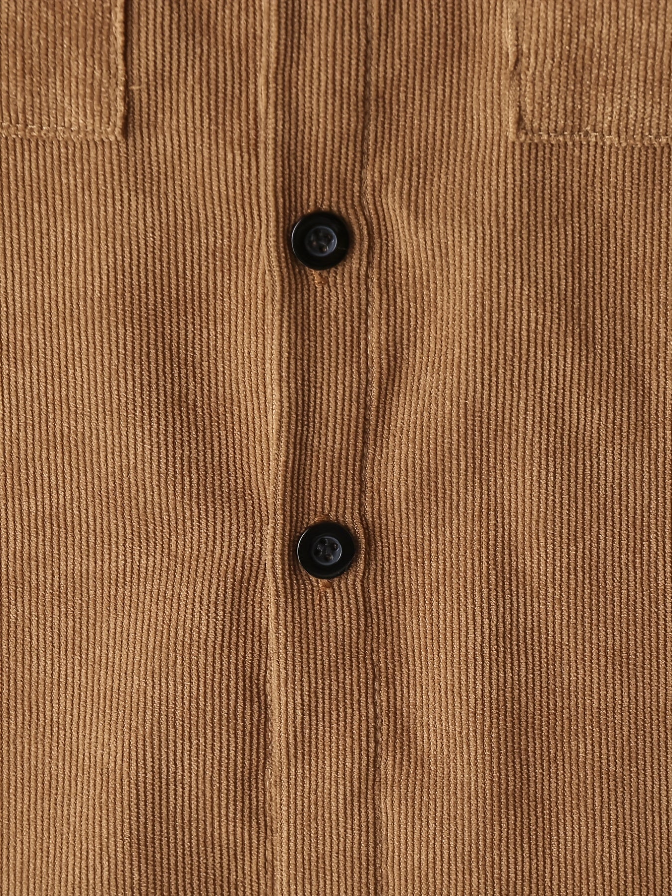 Boy's Corduroy 2pcs Shirt & Cargo Pants Set Solid Long Sleeve Top