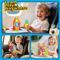 38pcs Magnetic Building Blocks Set for Kids with Iron Box