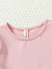 Girls Rainbow Tiered Long Sleeve Casual Swing Dress