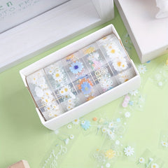 Adhesive Tape Transparent Flower Daisy Pattern Decorative Sticker Clear Tape