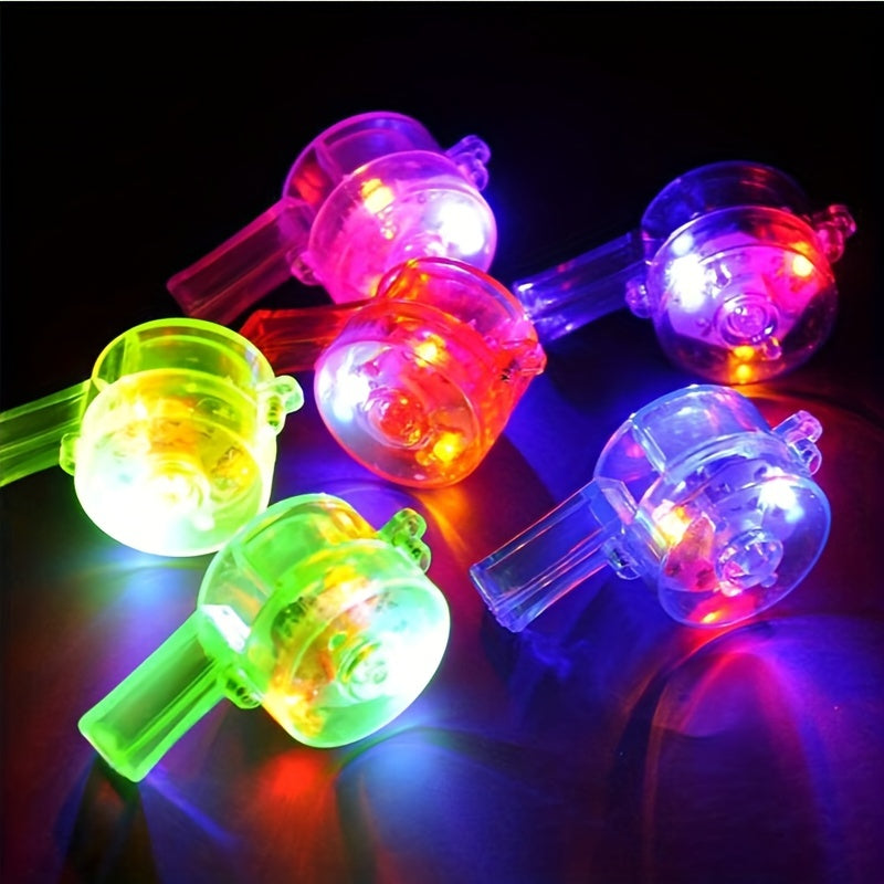 Glowing Whistle Cheer Flashing Whistle Bar Party Supplies Set Of 4pcs