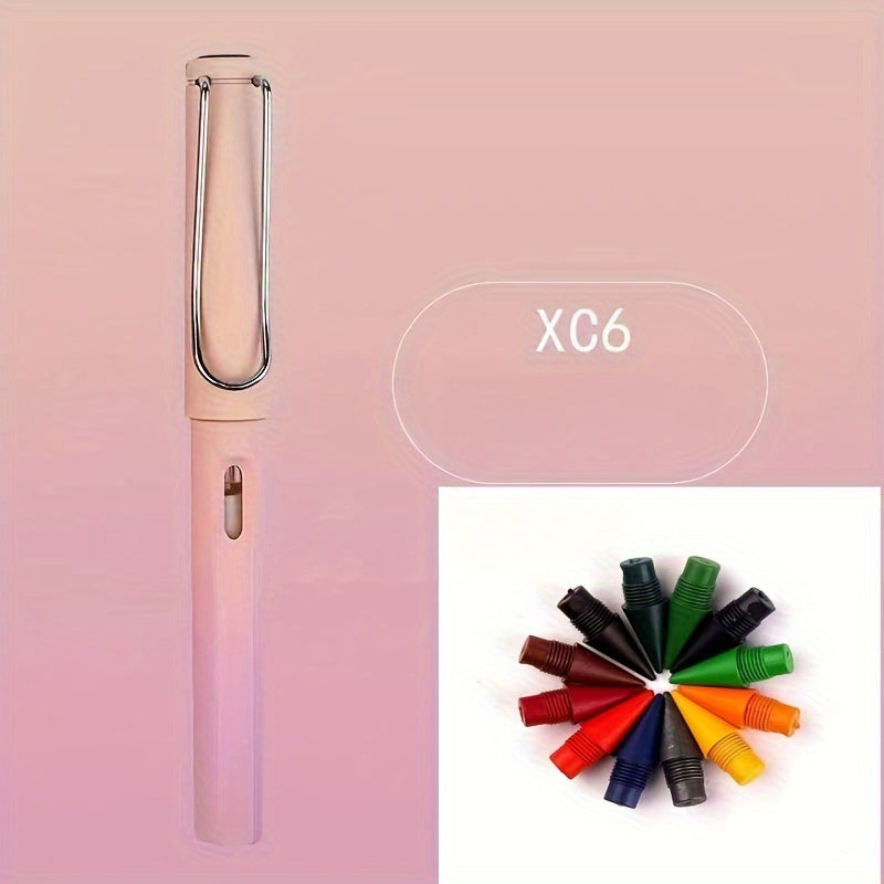 Cherry Pink Pen With 36 Tips Eternal Pencil Technology for Writing Sketching