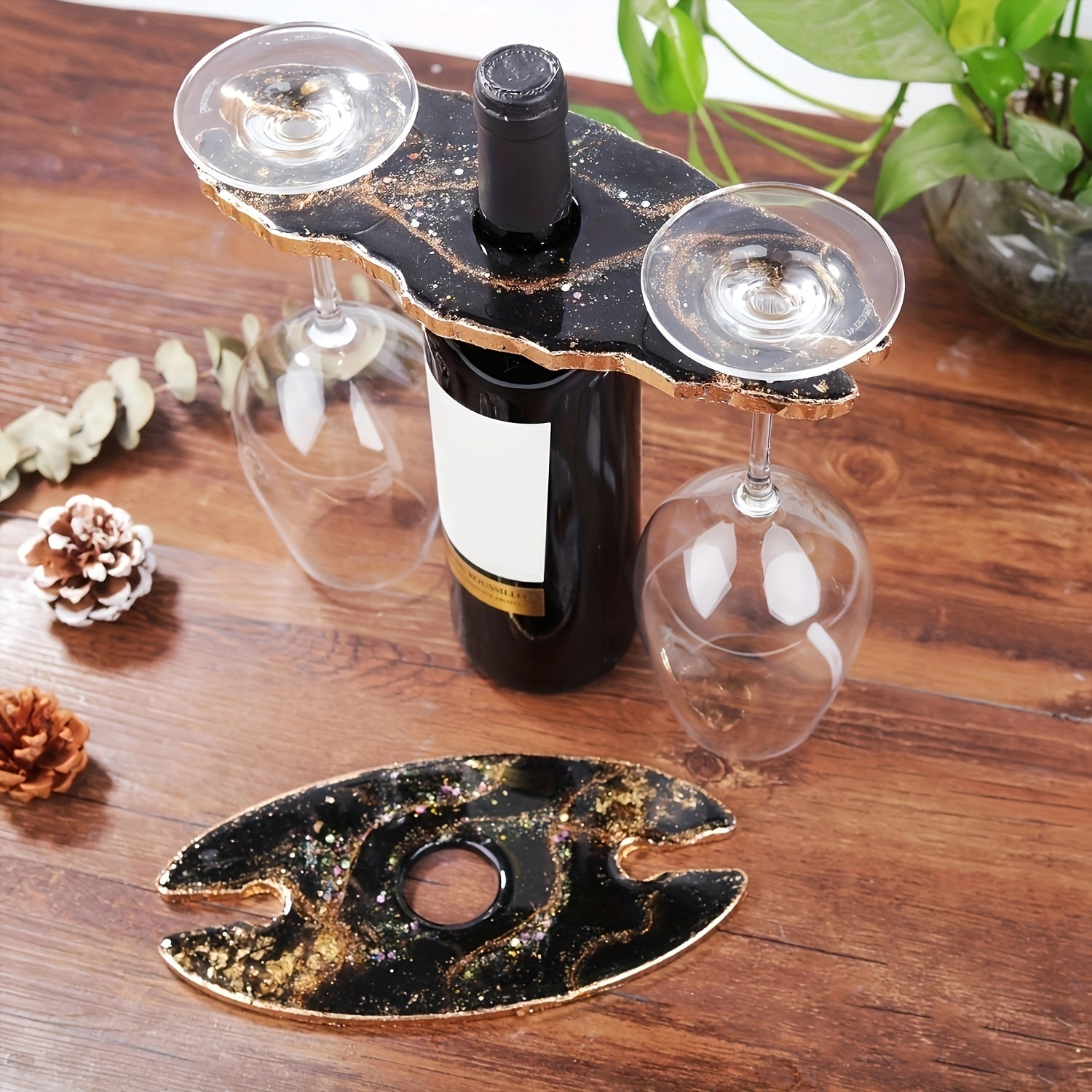 Round Resin Wine Rack Mold for Epoxy Bottle Making