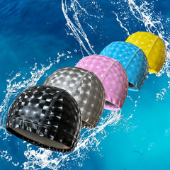 Adult Swimming Cap Soft & Comfortable with Checkered Pattern