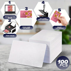 100pcs Metal Business Card Blanks Customize Sublimation Blanks Name Cards