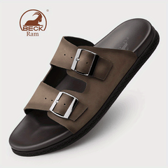 Men's Buckle Strap Slip On Slide Sandals Outdoor Slippers