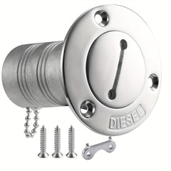 Stainless Steel Boat Gas Tank Cap Fuel Water Tank Deck Fill Filler Cap