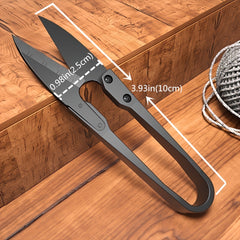Mini Embroidery Scissors Stainless Steel U-shaped Spring Clipper