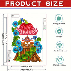 Flower Diamond Painting Kit - DIY Special Shape Crystal Art