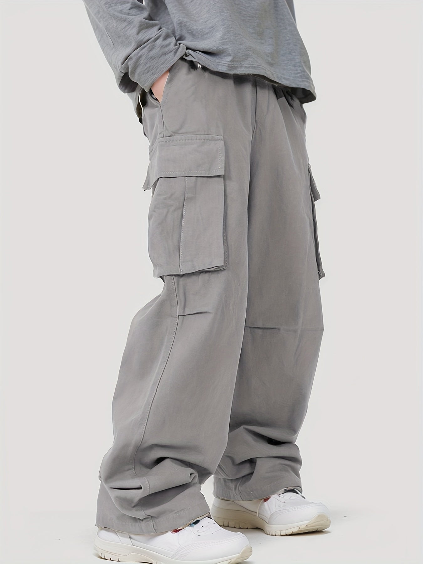 Men's Cargo Pants Straight Leg Loose Casual Outdoor Work Hiking