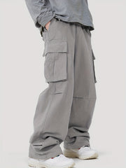 Men's Cargo Pants Straight Leg Loose Casual Outdoor Work Hiking