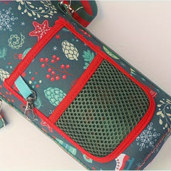Christmas Cup Holder with Wallet Pocket - Waterproof & Insulated