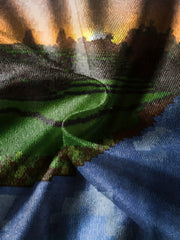Pixel Landscape Print Kid's Sweatshirt Pullover Long Sleeve Top