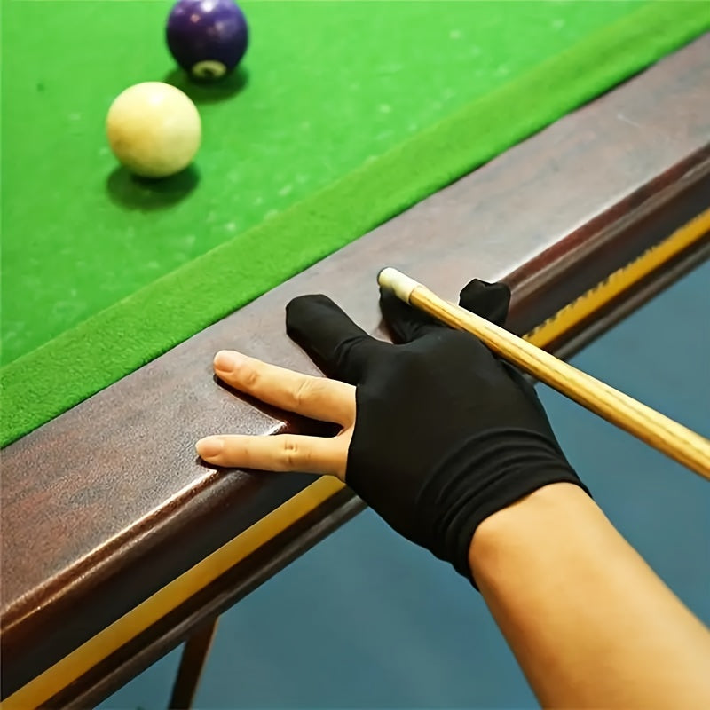 10pcs Embroidered Three Finger Billiards Gloves - Enhanced Grip & Control