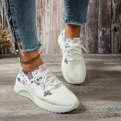 Women's Butterfly Pattern Knit Sock Sneakers