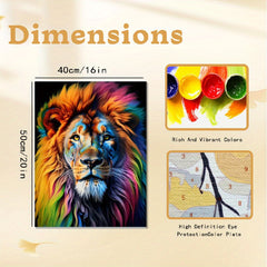 2pcs Lion Tiger 40 64x50 DIY Acrylic Painting Number Kit