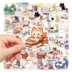 50pcs Small Animal's Stickers for Notebooks Laptops Journals Phones...