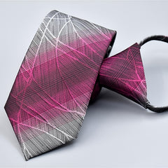 Men's Striped Zipper Tie for Formal Business Work