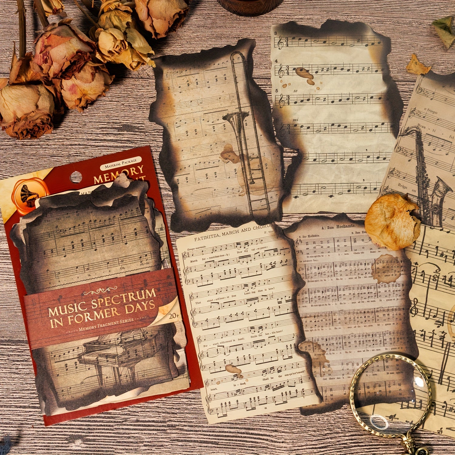 20pcs Vintage DIY Decoupage Paper for Crafts and Journals