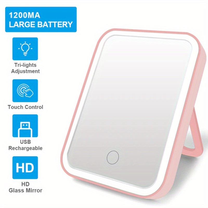 Portable Touch Screen Makeup Mirror Folding Vanity Mirror