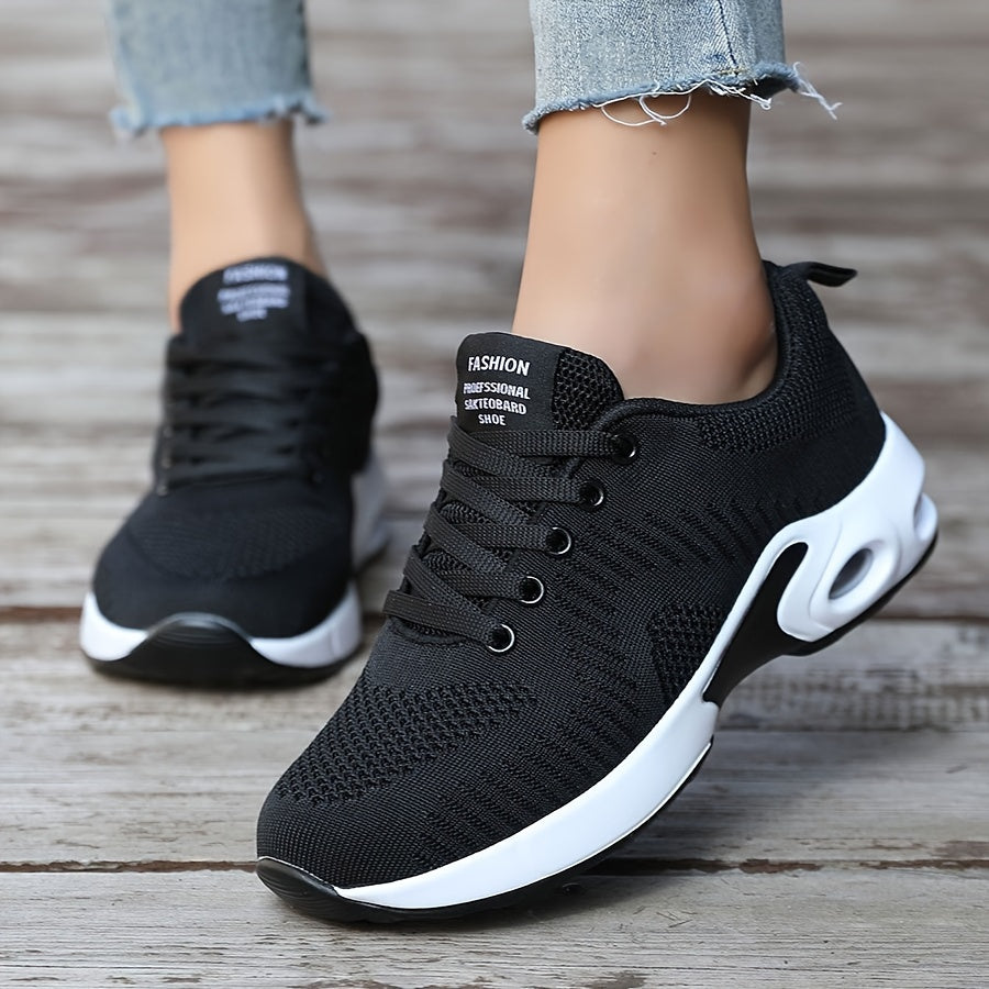 Women's Lace up Mesh Sneakers with Air Cushion