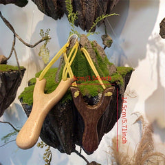 High Precision Wooden Slingshot Toy Outdoor Play Rubber Band