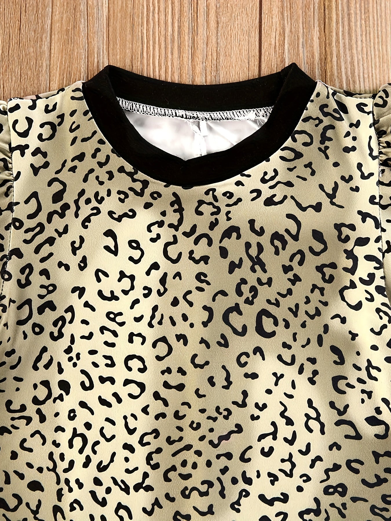 Baby Girls Leopard Print Dress Short Sleeve Summer Dresses