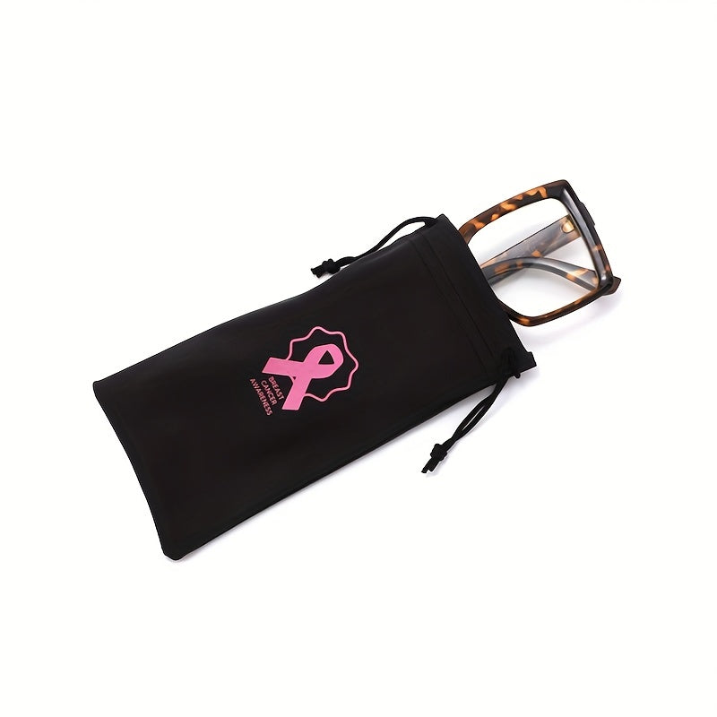 Pink Ribbon Cancer Warrior Glasses Bag