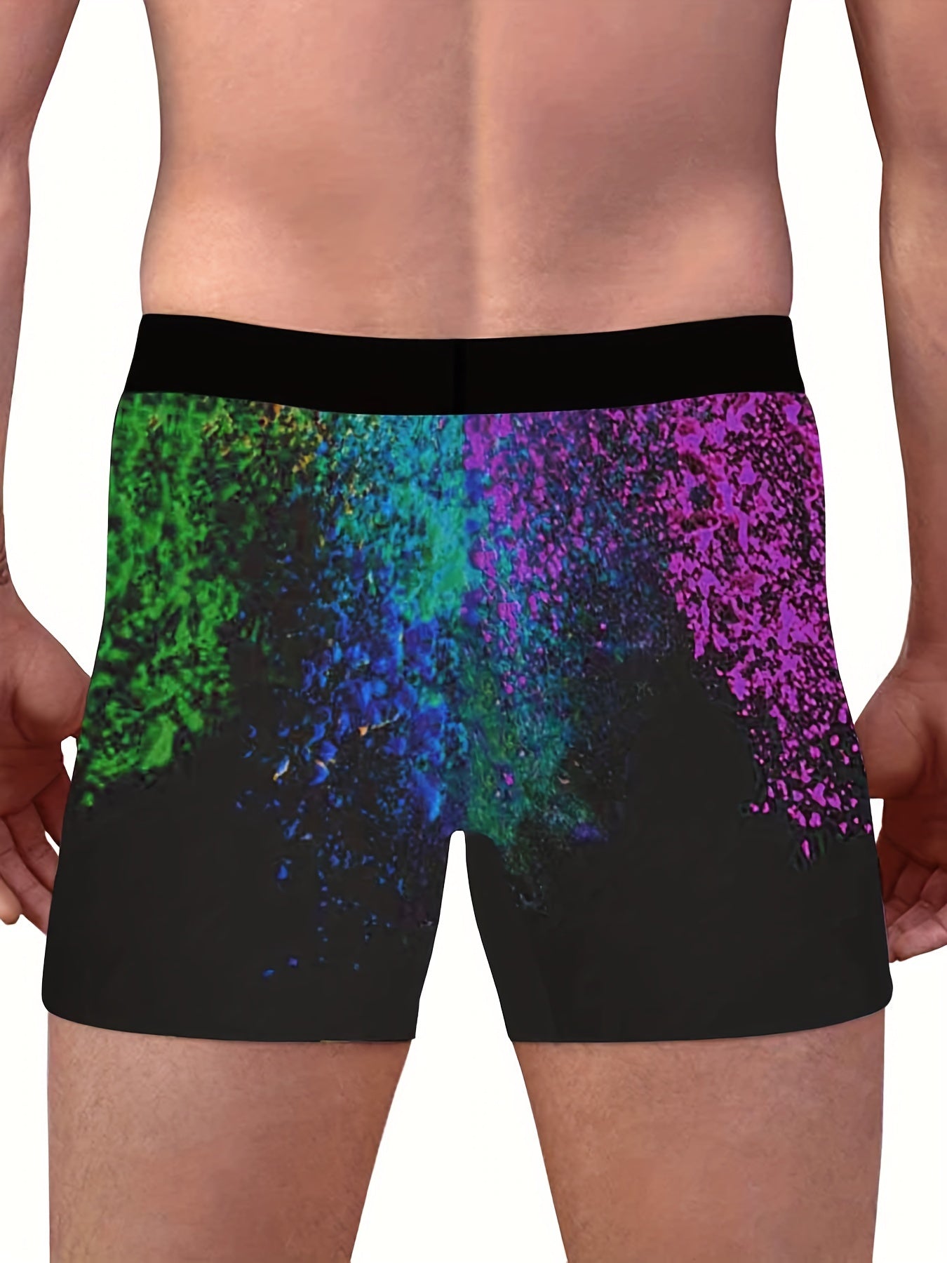 Men's Elephant 3D Print Swim Pansts Comfortable High Stretch Shorts