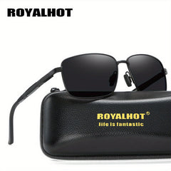 RoyalHot Square Metal Alloy Polarized Sunglasses