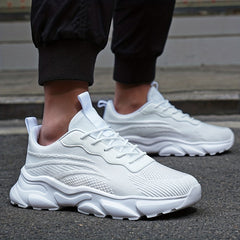 Men's Chunky Knit Sneakers for Jogging Gym