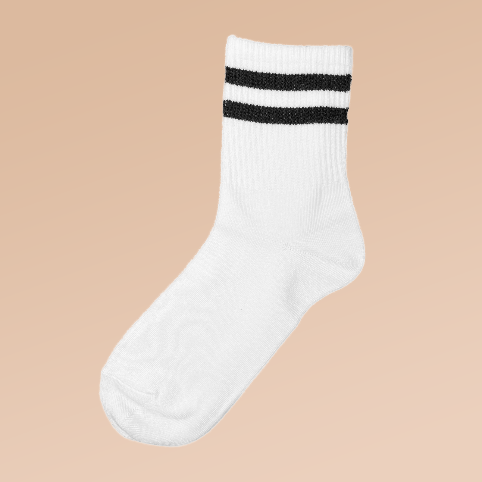 2 Pairs Women's Striped Mid Tube Socks