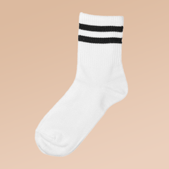 2 Pairs Women's Striped Mid Tube Socks
