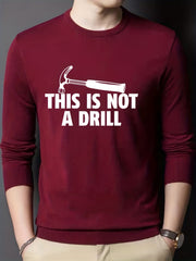 Men's Knitted Crew Neck Pullover Sweater for Fall Winter