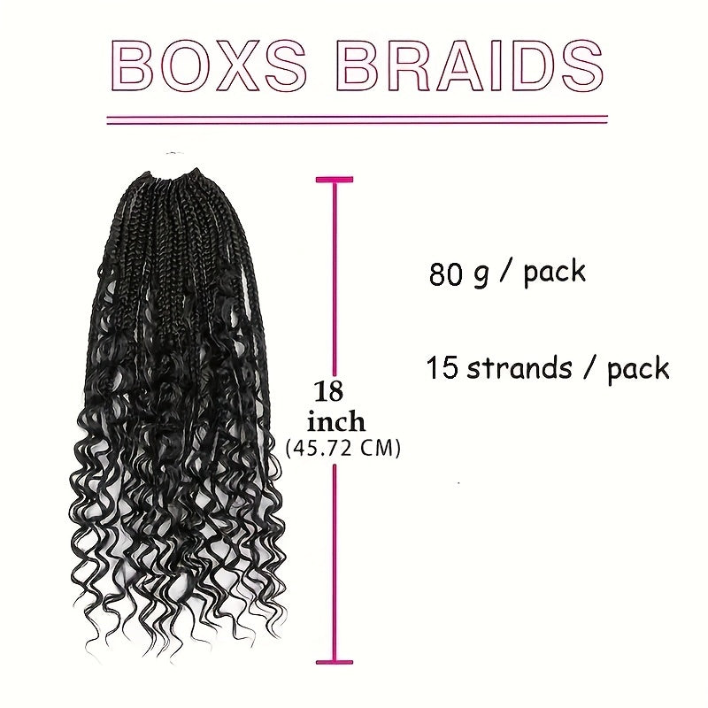 45 72 Cm Boho Box Braids 1 Pack Goddess Box Braids Burgundy
